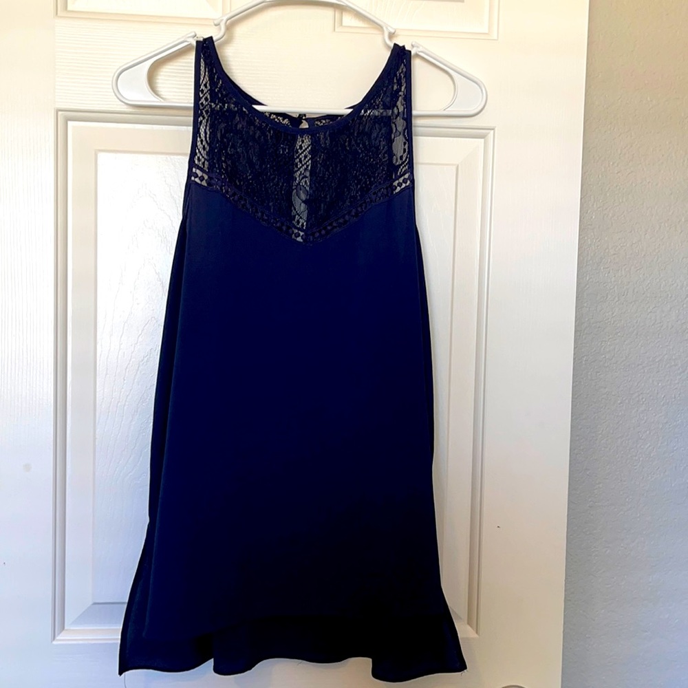 Navy blue dress tank top